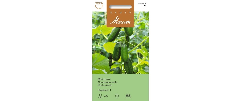 Samen Mauser Semence Urban Gardening Mini concombre Hopeline F1