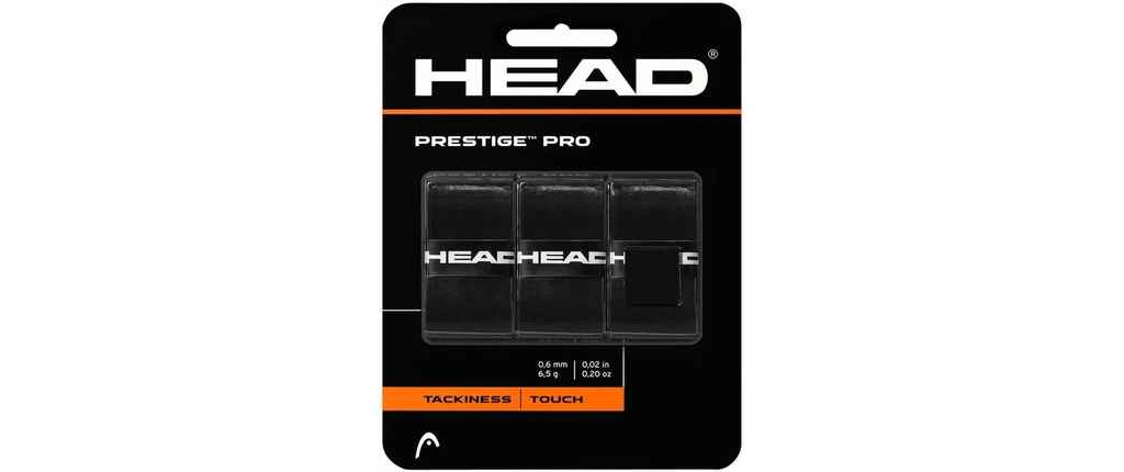 HEAD Tennis Grip Prestige Pro Lot de 3, Noir