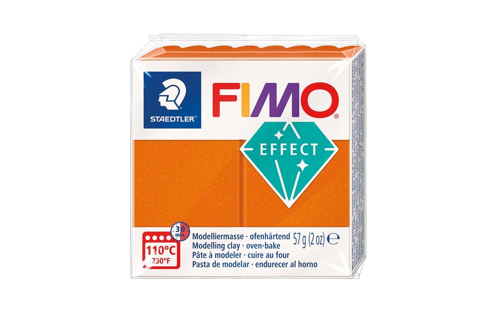 Fimo Matière à modeler Effet 57g Orange métallisé