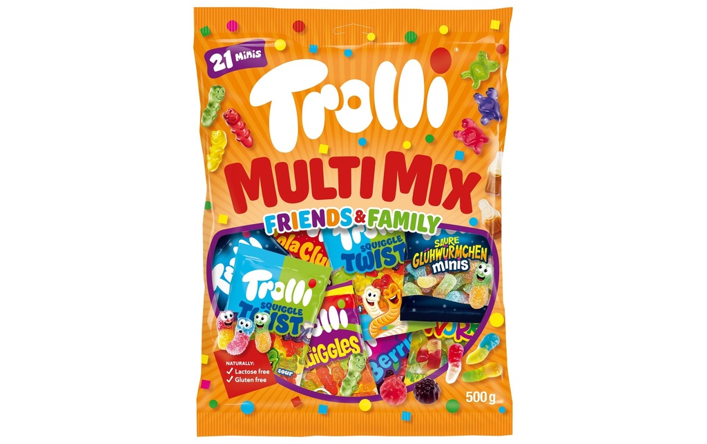 Trolli Bonbons gommeux Multi Mix Schmatzinsel 500 g