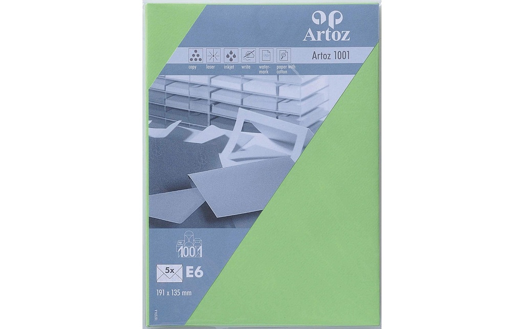 Artoz Enveloppe 1001, E6, 5 Pièce/s, Birch Green