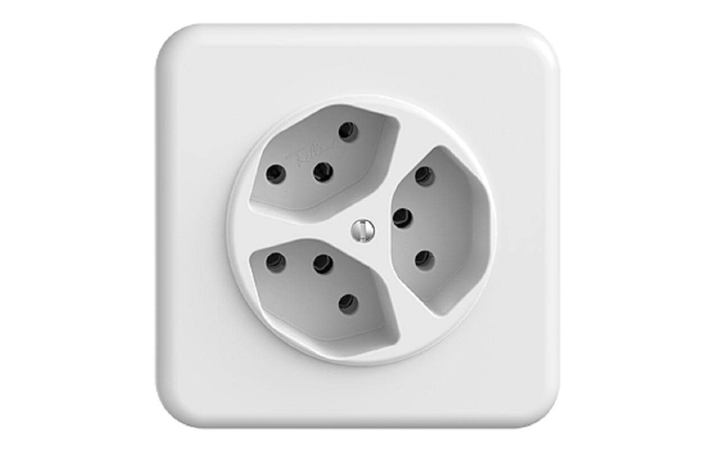 Feller STANDARDdue Prises encastrées STANDARDdue 3x T13 blanc, IP20