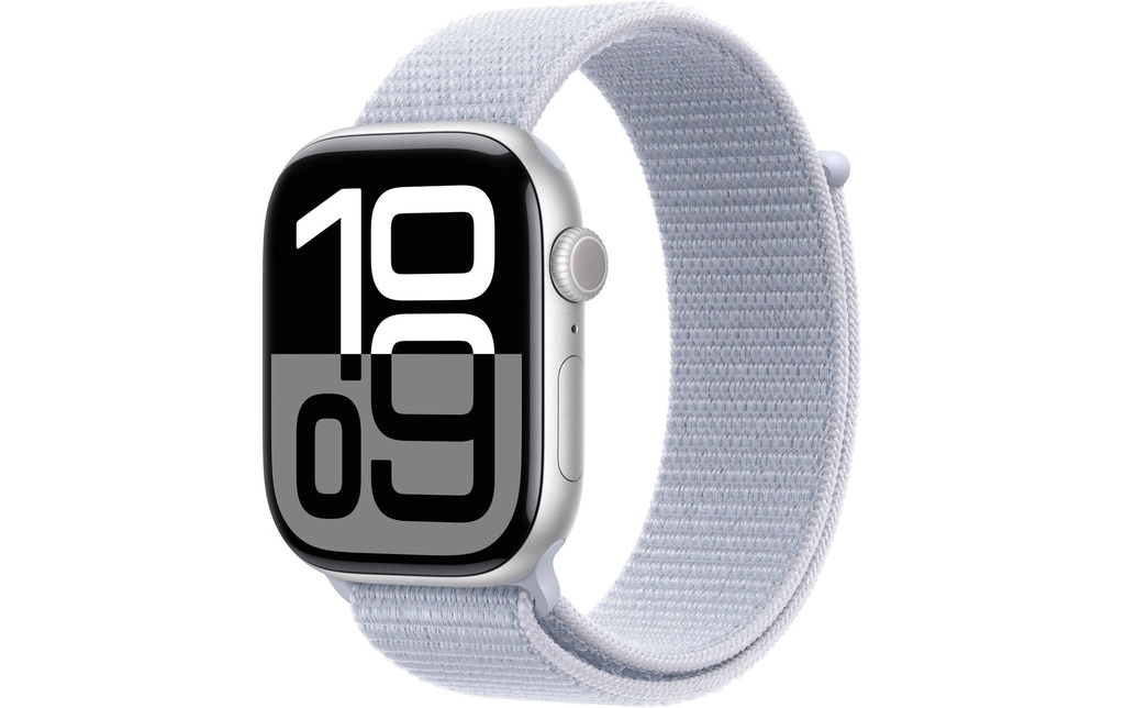Apple Watch Series 10 46 mm LTE Alu argent Loop bleu
