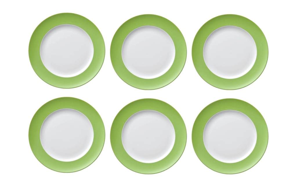 THOMAS Assiettes pour le petit-déjeuner et à dessert Sunny Day 6 Pièce/s,Vert, 22 cm