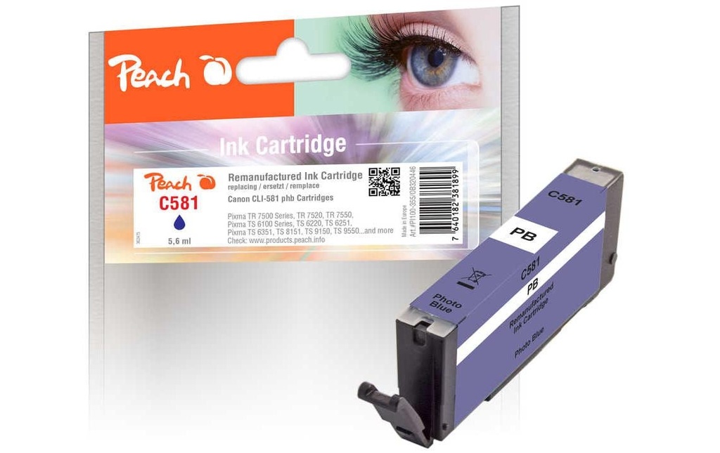 Peach Encre Canon CLI-581 Photo Blue
