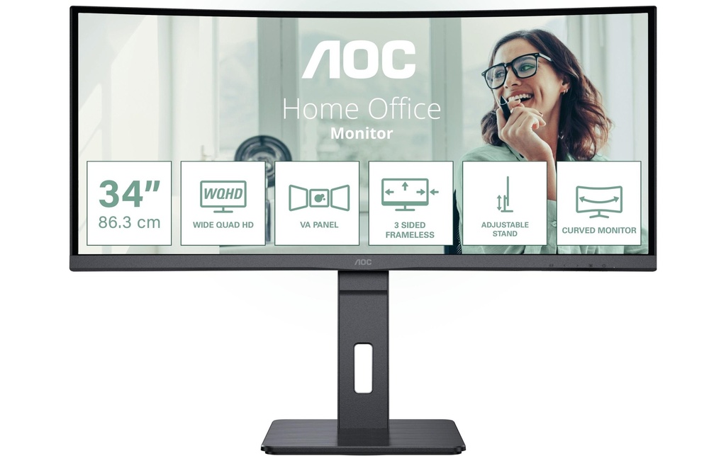 AOC Moniteur CU34P3CV 34 , 3440 x 1440 (UWQHD)