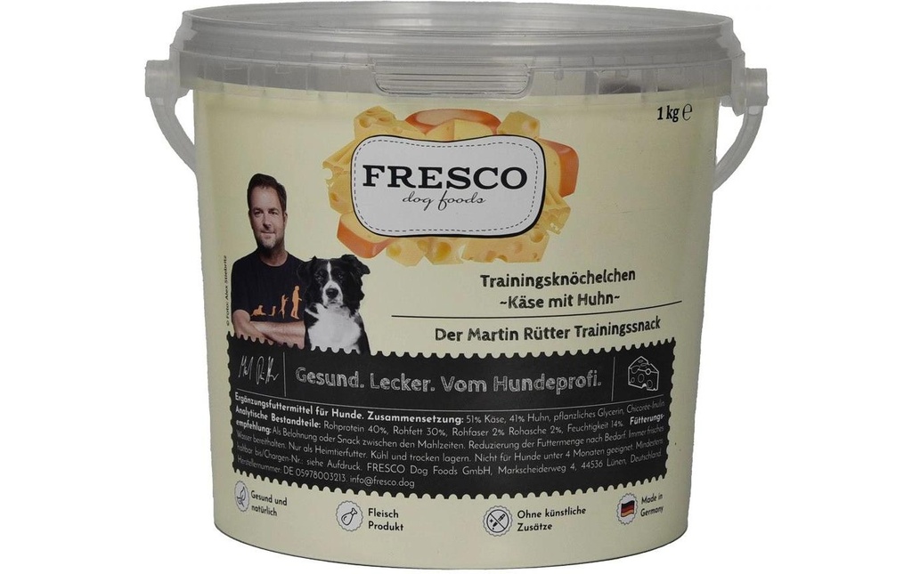 FRESCO Collation Chevilles d'entraînement Martin Rütter Fromage 1000 g
