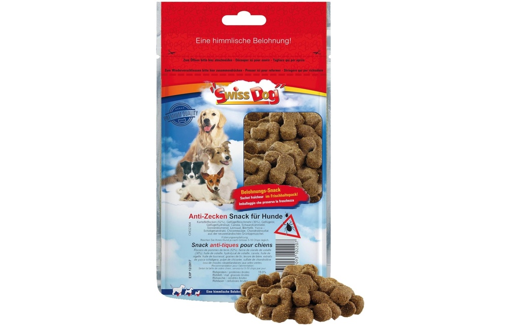 SwissDog Friandise Snack anti-tiques, 450 g