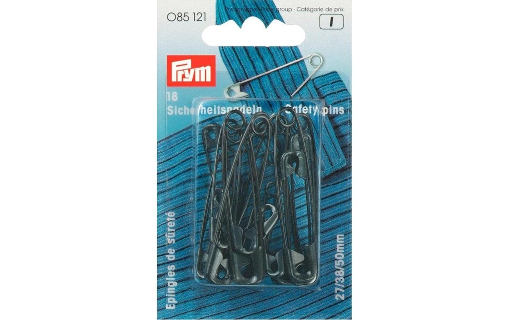 Prym Epingle de sûreté Noir, n° 0-3, 27/38/50 mm