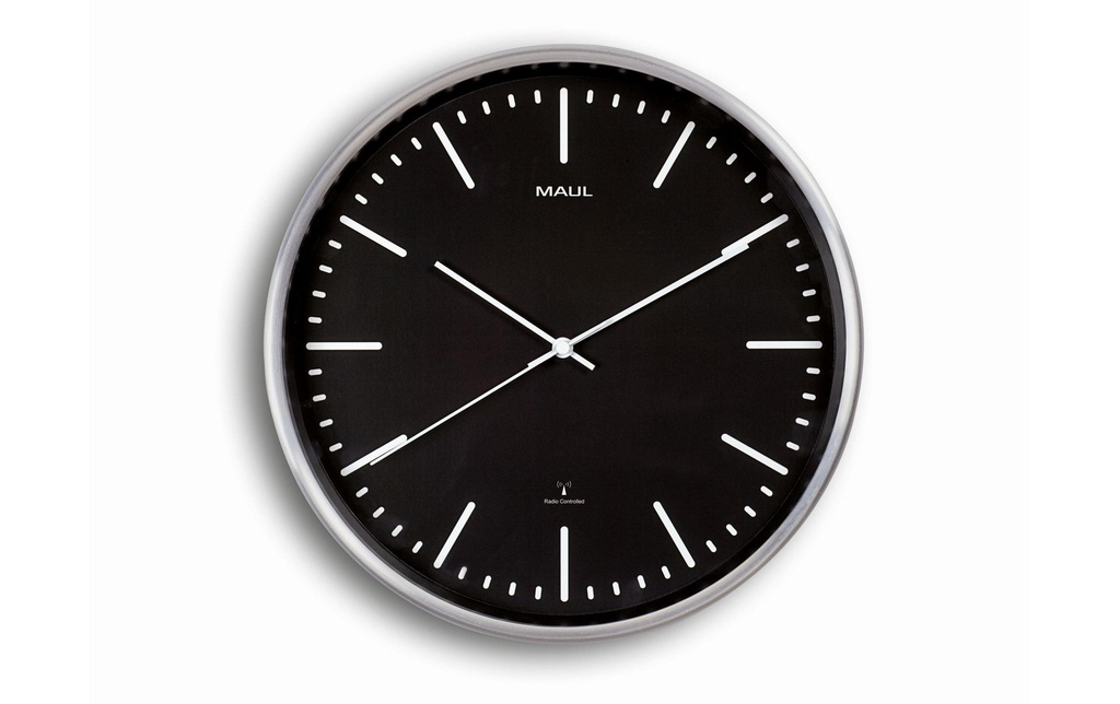 Maul Horloge murale MAULfly Ø 30 cm Noir/Argenté