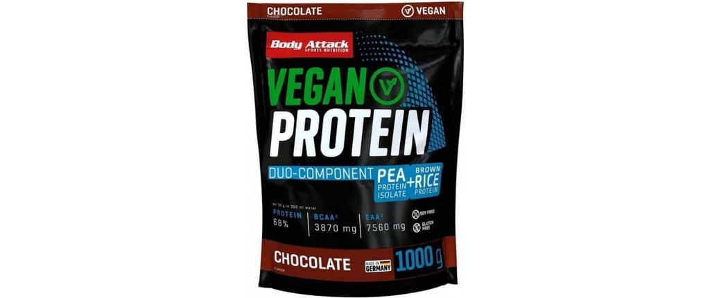 Body Attack Poudre Vegan Protein chocolat 1000 g