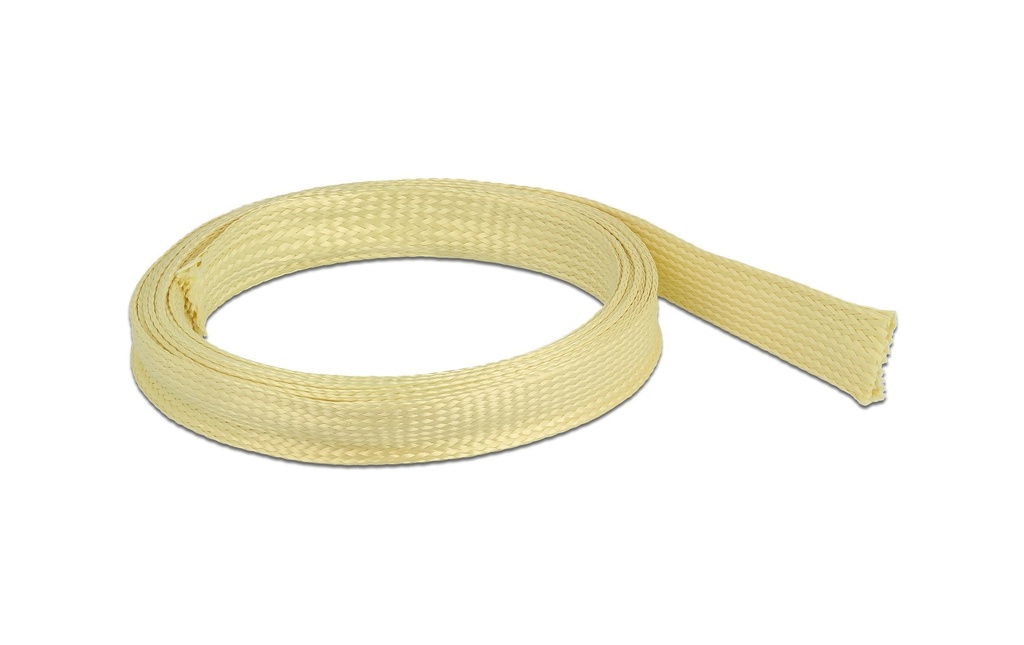 Delock Manchon tressé en fibres d’aramide 2 m x 15 mm Jaune