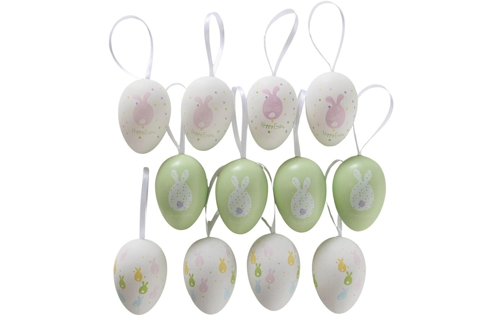 Boltze Oeufs de Pâques Eggard Set de 12 pièces