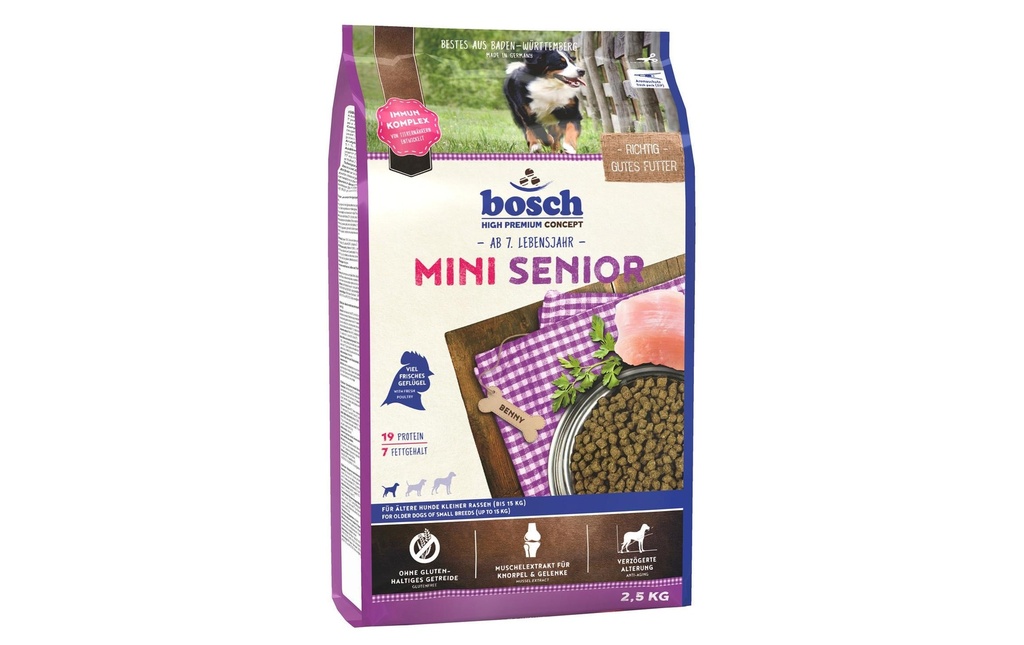 Bosch Tiernahrung Alimentation sèche Mini Senior 2.5 kg