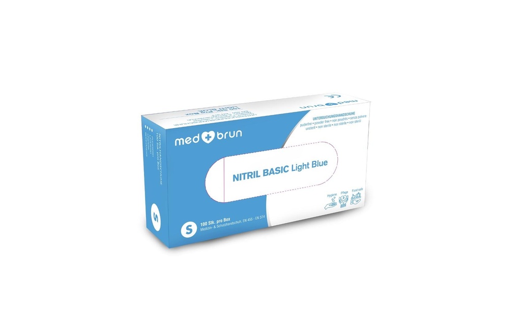 MedBrun Nitril Basic XS, bleu , 100 pcs