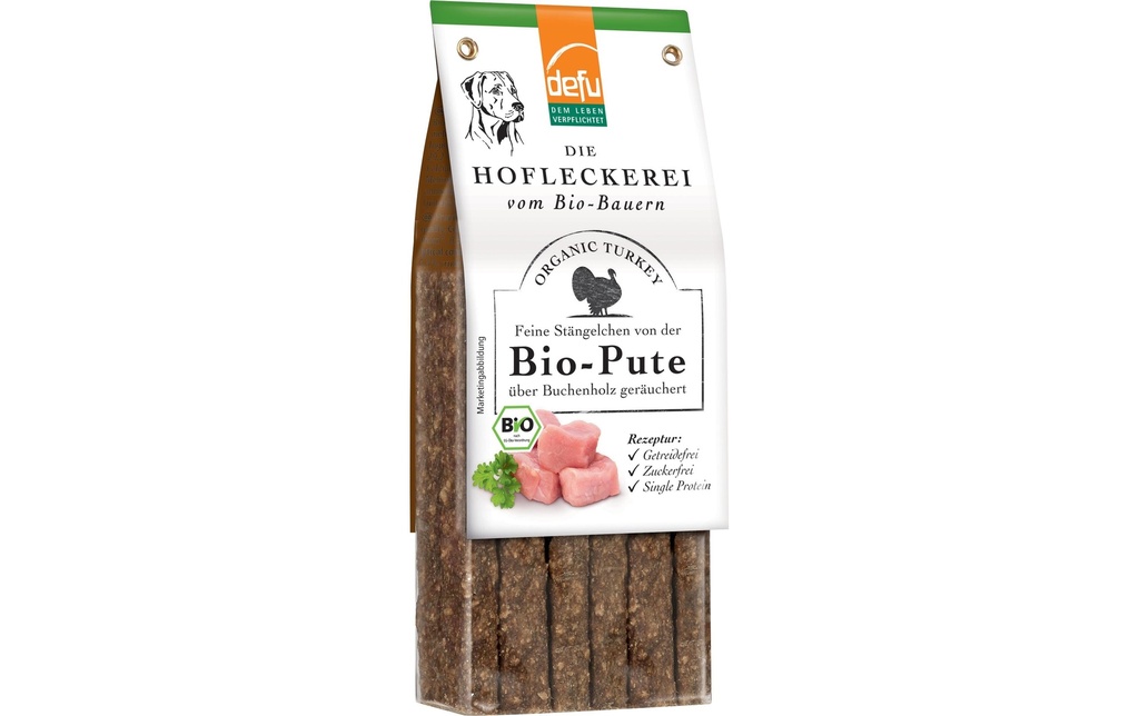 defu Collation Fins bâtonnets de dinde bio, 125 g