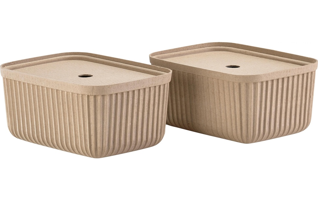 Zone Denmark Boîte de rangement Pulp M 2 pièces, Beige