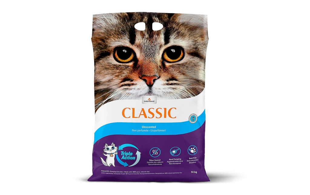 Intersand Litière pour chat Classic Unscented 14 kg