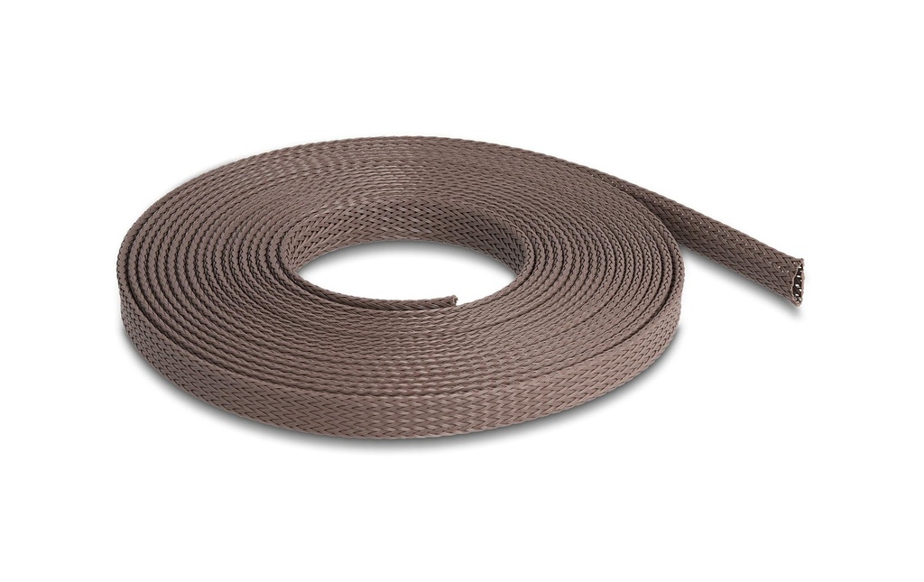Delock Manchon tressé résistant au rongeurs, 5 m x 12 mm Brun