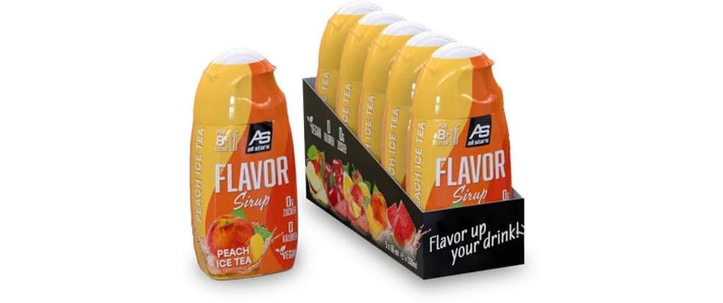 All Stars Flavor Siup 5 x 65 ml bouteille Thé glacé Pêche