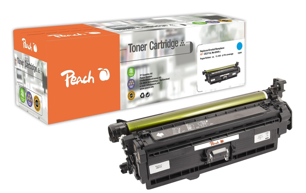 Peach Toner HP Nr. 650A (CE271A) Cyan