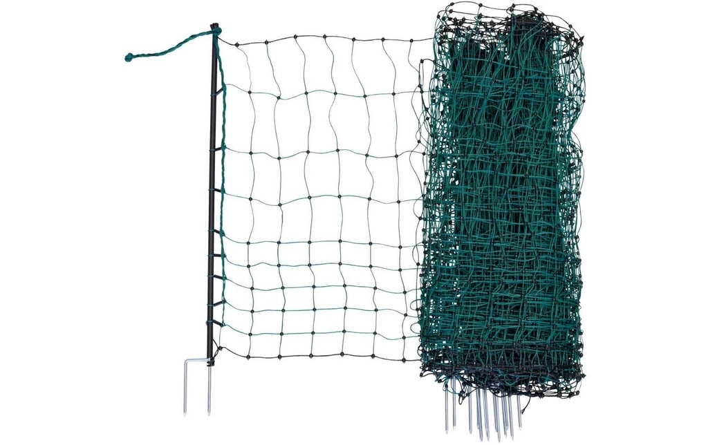 Kerbl Clôture mobile pour chiens avec double pointe 20 m, Vert