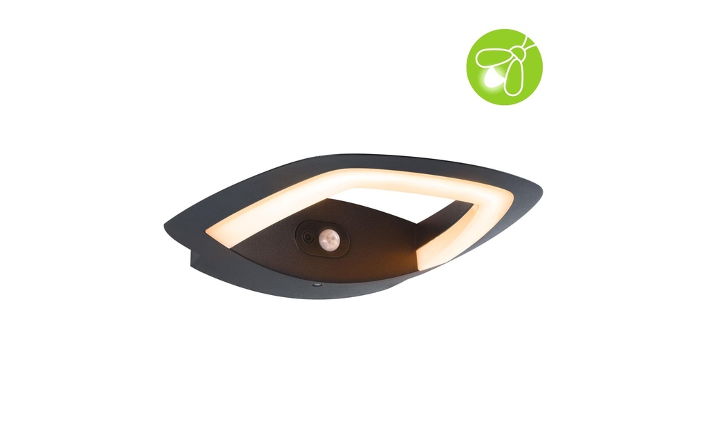 Paulmann Lampe murale Détecteur de mouvement LED Akena, 2200K, anthracite,