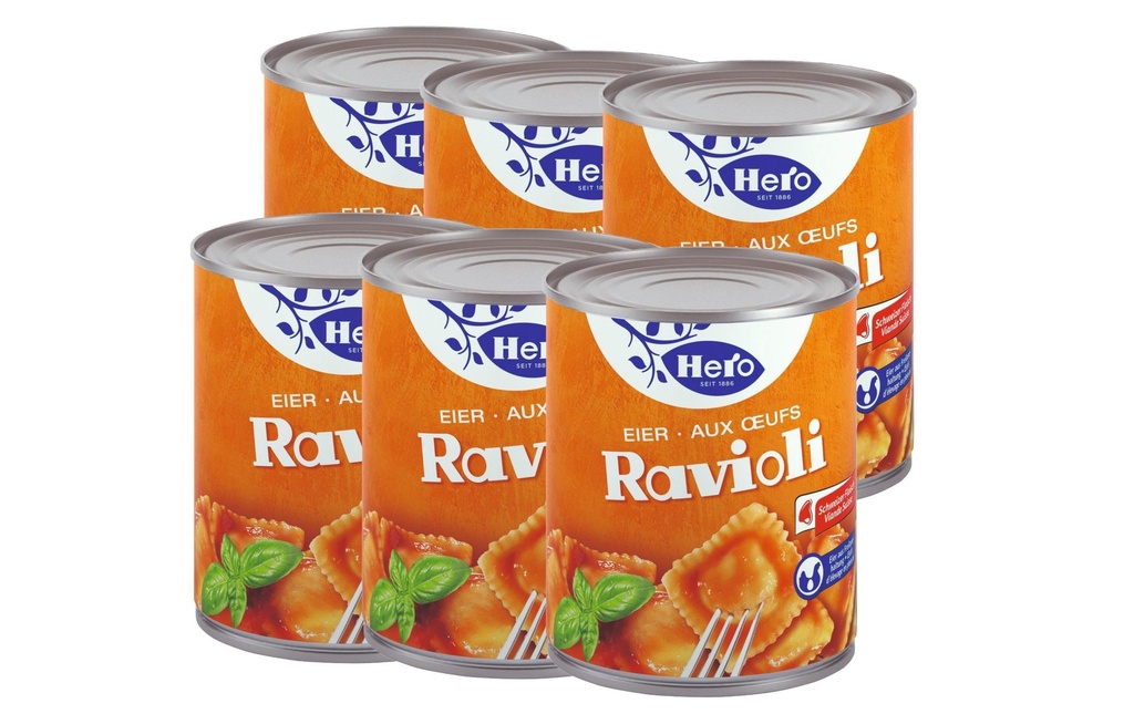 Hero Boîte Ravioli aux œufs 6 x 870 g