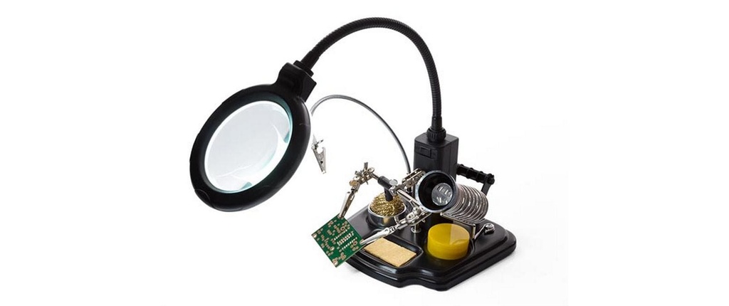 Velleman Aide au soudage avec loupe grossissement 3x