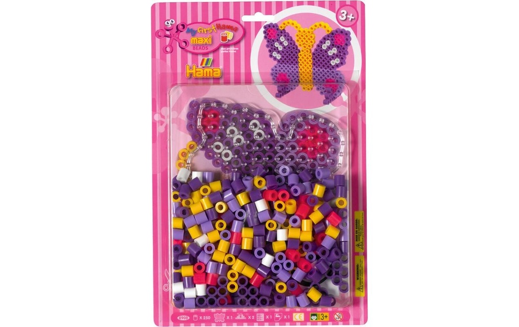 Hama Kits de perles à repasser Maxi papillon 250 Multicolore