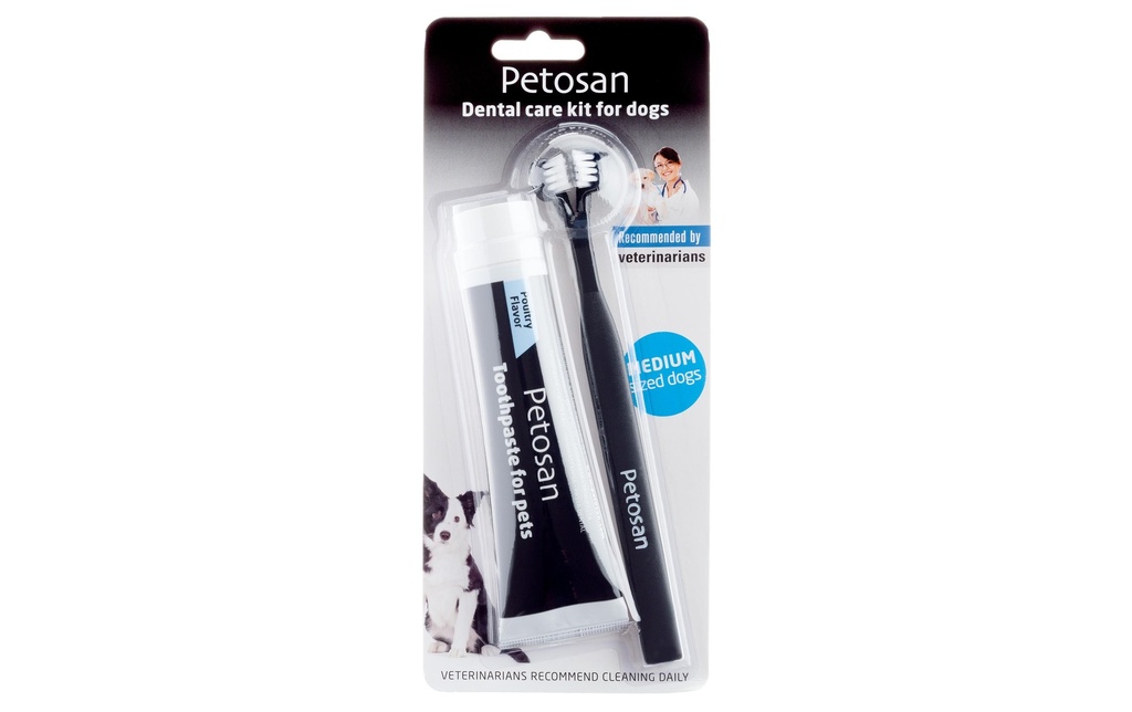 Petosan Nettoyage des dents Kit dentaire Dentifrice & brosse, M