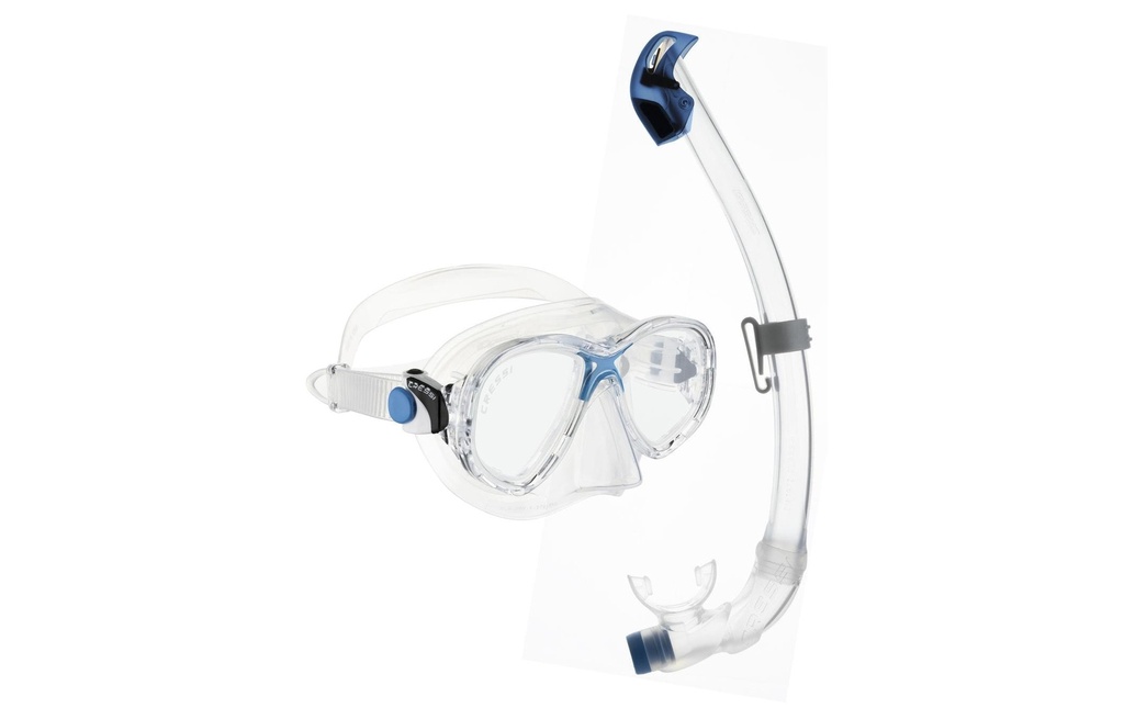 CRESSI Marea Junior + Seal Dry Snorkel Combo Clair/Azur