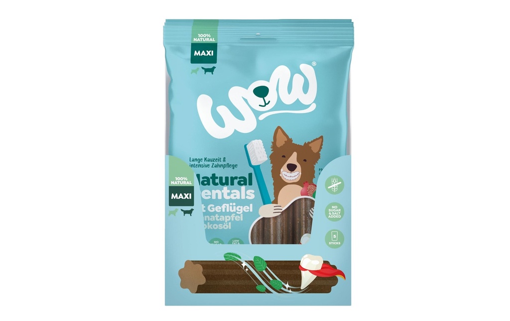 WOW Articles à mâcher Natural Dentals Volaille Maxi, 275 g