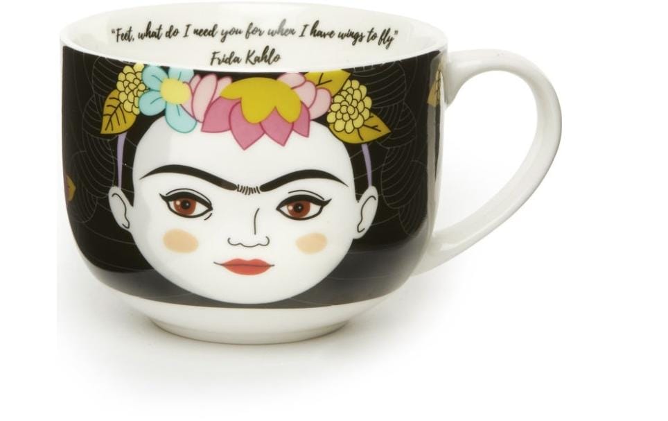 Kikkerland Tasse universelle Frida 411 ml, 1 Pièce/s, Noir/Blanc