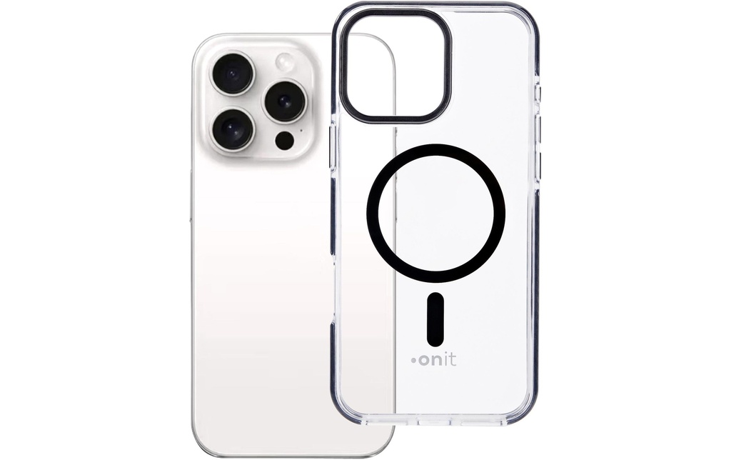 onit Coque arrière Armorix iPhone 16 Pro Max Noir transparent