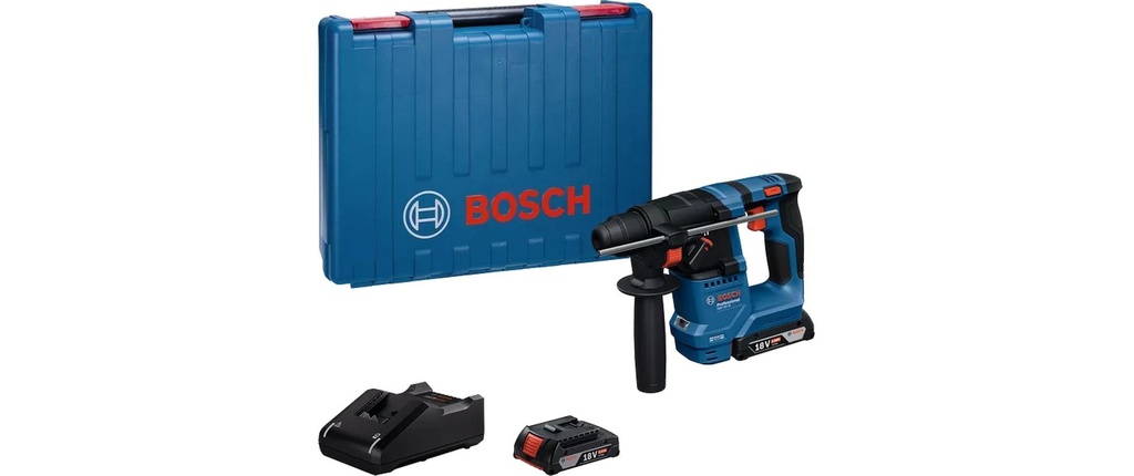 Bosch Professional Marteau de forage sans fil SDS plus GBH 18V-18 Coffret d'artisanat 2x batterie