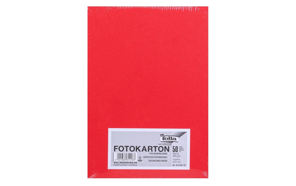 Folia Papier cartonné A4, 300 g/m², 50 feuilles, rouge brique