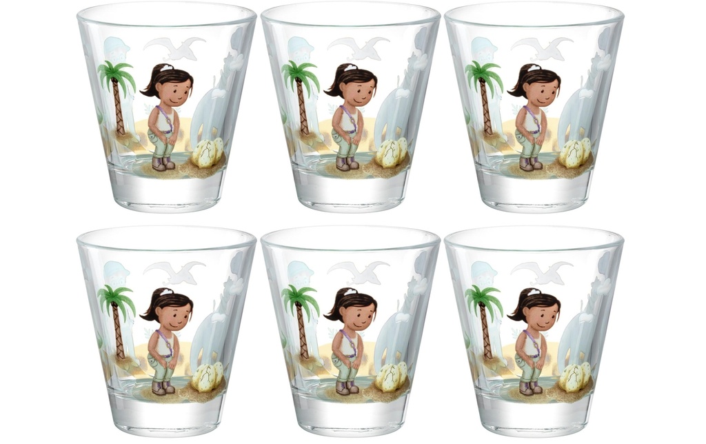 LEONARDO Verre à boire pour enfants Avventura 215 ml, 6 pièces, Dinosaure