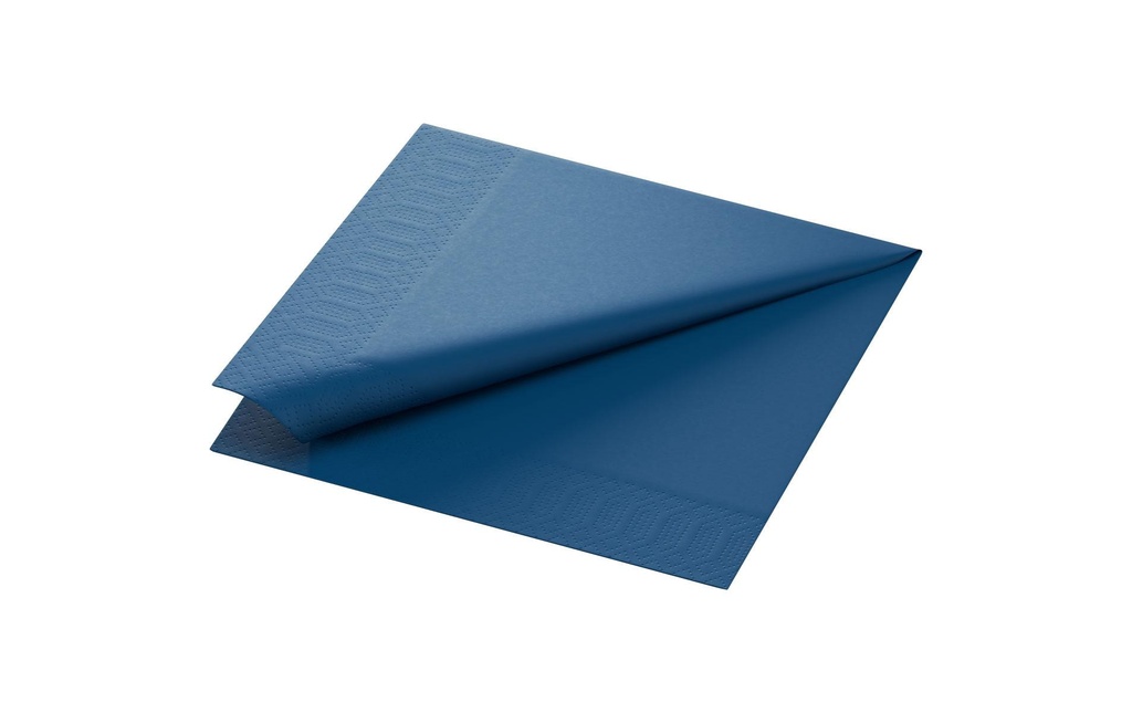 Duni Serviettes en papier 3 couches bleu foncé 40 cm x 40 cm, 250 Pièce/s