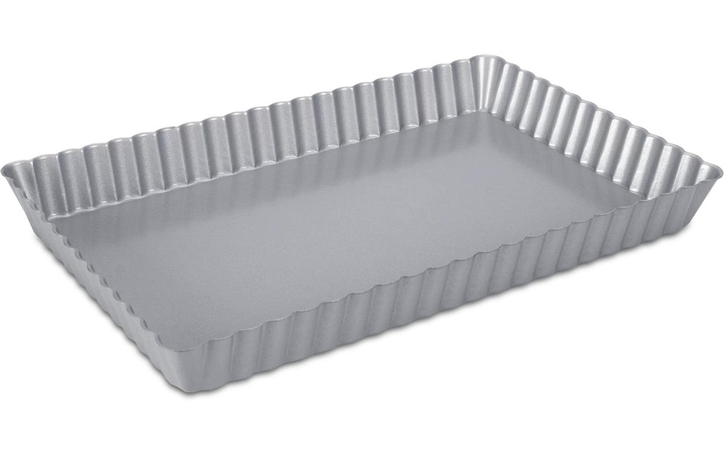 Städter Moule à tarte avec fond élévateur Argent, 28 x 18 x 3 cm
