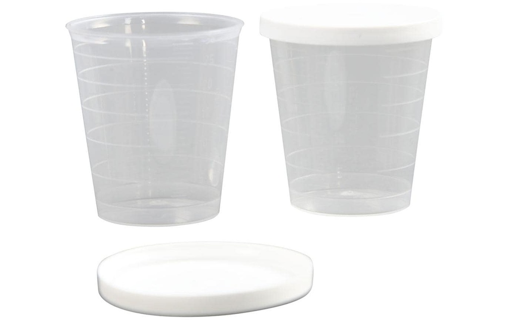 Creativ Company Moule en plastique Gobelet avec couvercle 30 ml, 75 Pièce/s