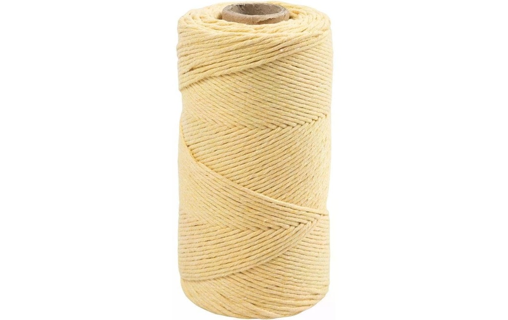 Creativ Company Fil de coton 198 m, 2 mm Jaune clair