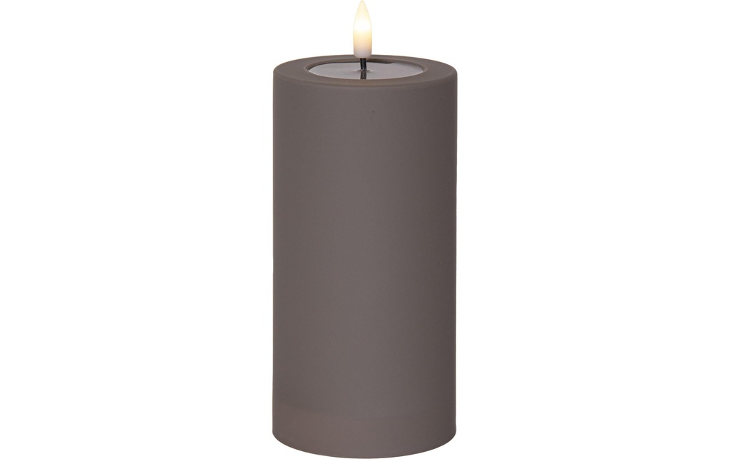 Star Trading Bougie LED Pillar Flamme douce Intérieur, 17.50 cm, Marron