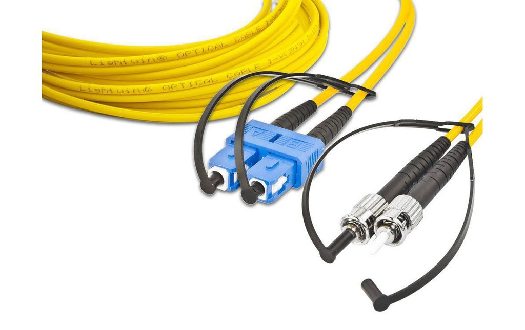 Lightwin Câble patch à fibre optique Singlemode SC – ST, OS2, Duplex, 10 m