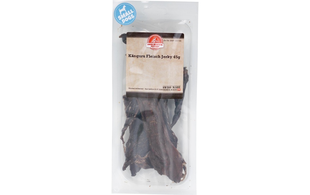 Swiss Mountain Petfood Produit à mâcher  Jerky de viande de kangourou, 45 g