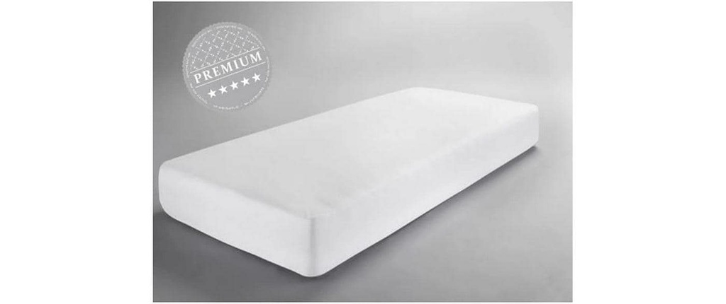 Dormisette Drap-housse molletonné Aqua Premium 90-100 x 200 cm, Blanc