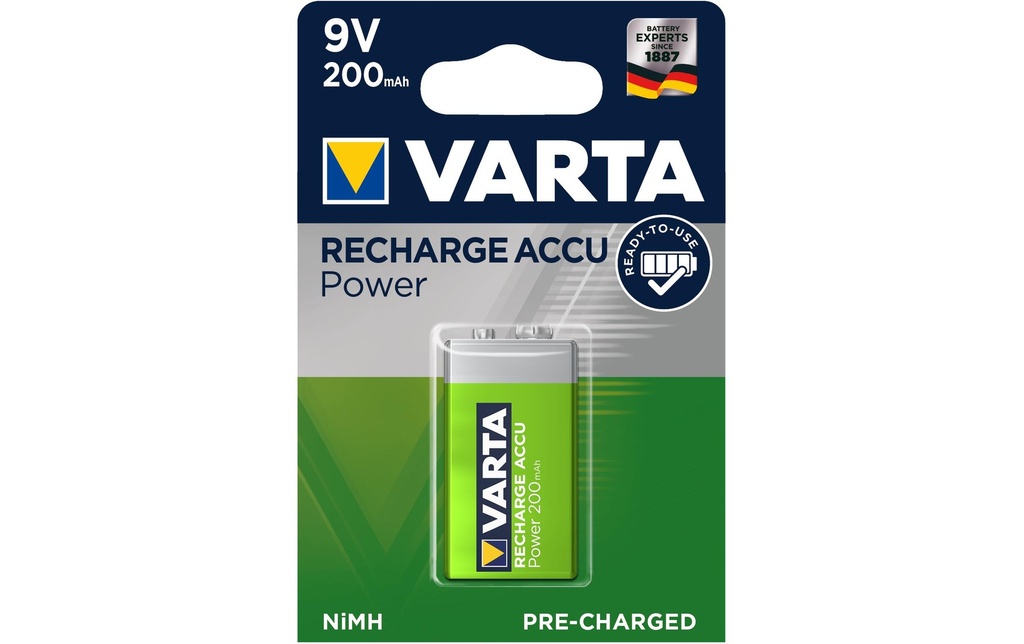 Varta Batterie Power NiMH 9V E-Block 200 mAh, 1 Pièce/s