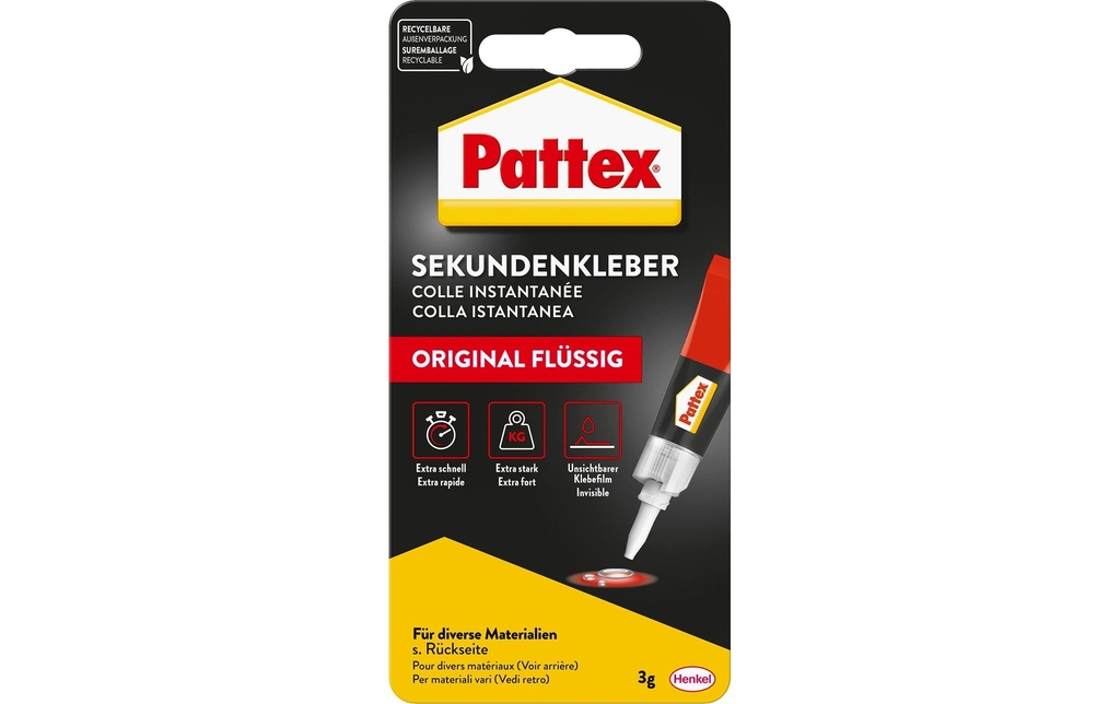 PATTEX Colle rapide liquide (3 pces)