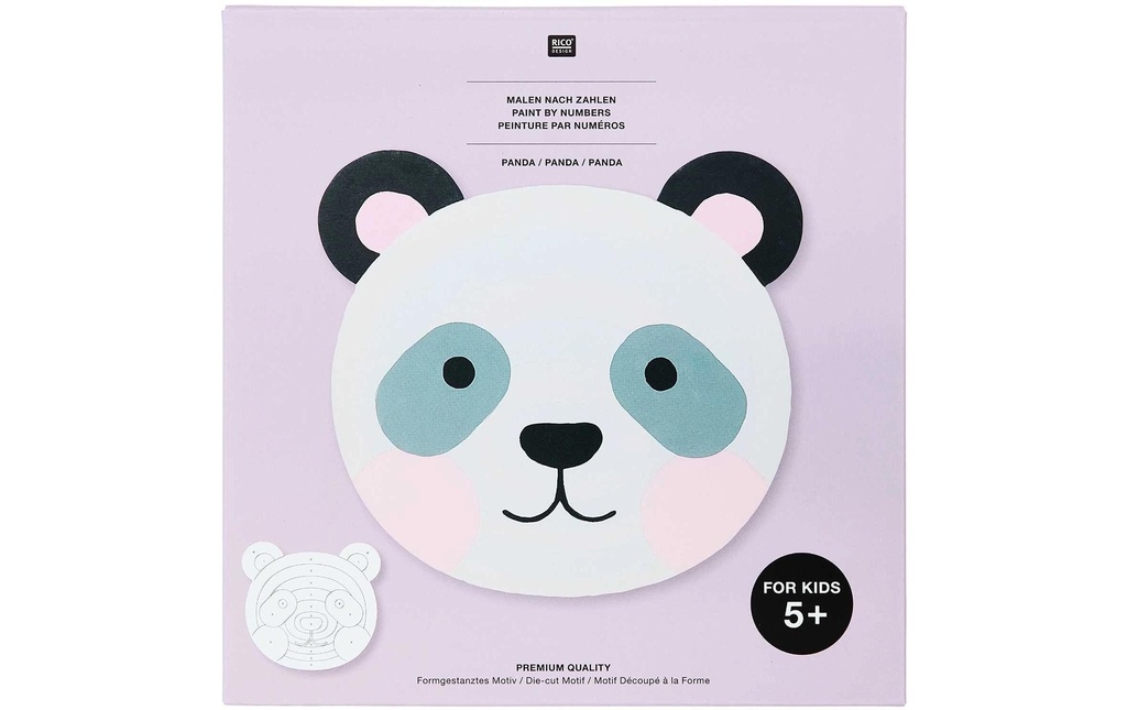 Rico Design Peinture avec chiffres 12 pièces, Panda