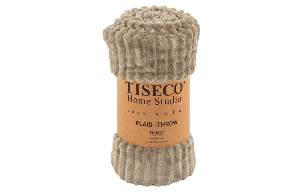Tiseco Couverture Ribble microflanelle 130 x 160 cm, Taupe